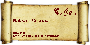 Makkai Csanád névjegykártya