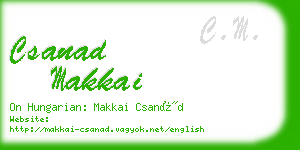 csanad makkai business card